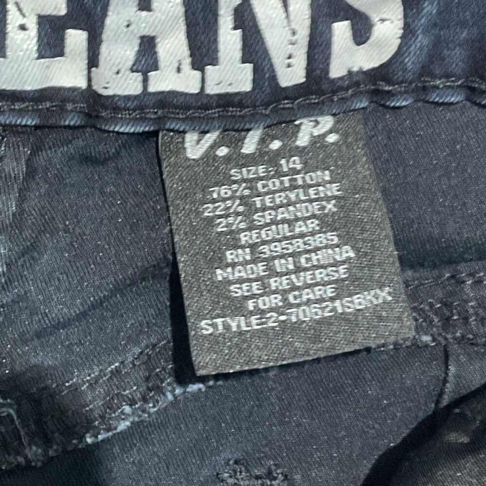 VIP Women's Distressed Blue Jeans Size 14 - Picture 7 of 8